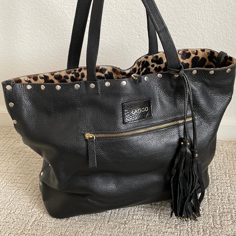 Laggo Remy Reversible Studded Leather Tote